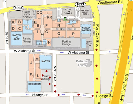 Galleria Mall Houston Map